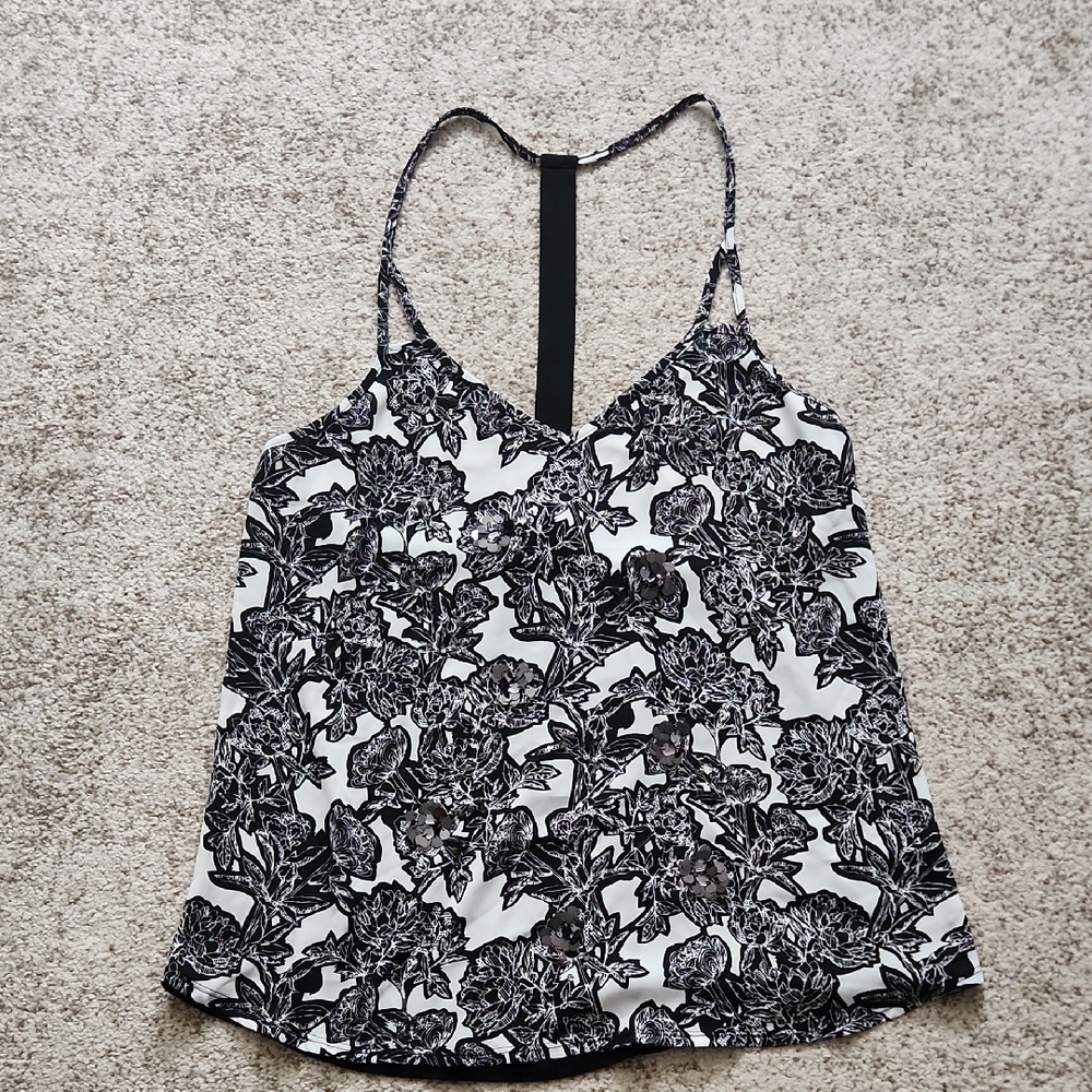 Express Patterned T-Back Tank Top